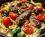 One Pot Creamy Ranch Cajun Steak Pasta