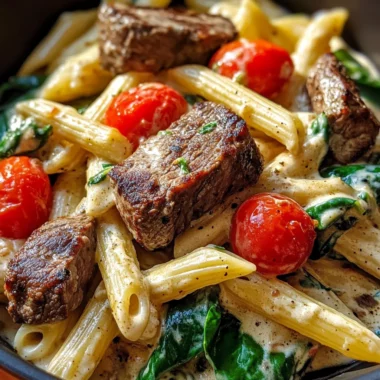 One Pot Creamy Ranch Cajun Steak Pasta