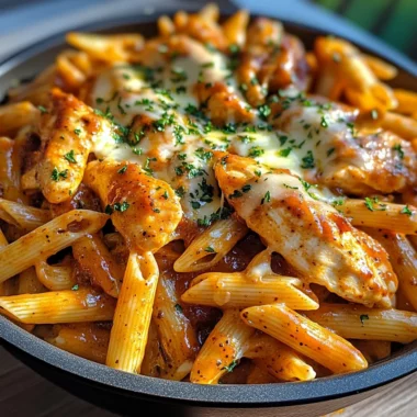 One Pot Creamy Smoky BBQ Chicken Penne