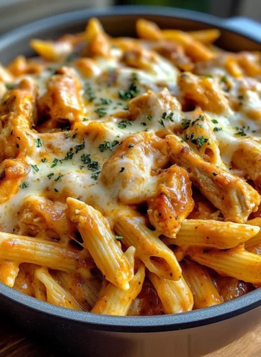 One Pot Creamy Smoky BBQ Chicken Penne
