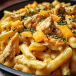 One Pot Spicy Ranch Cheddar Chicken Pasta