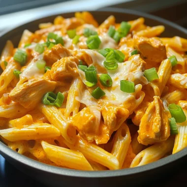 One Pot Sweet and Spicy Buffalo Chicken Pasta