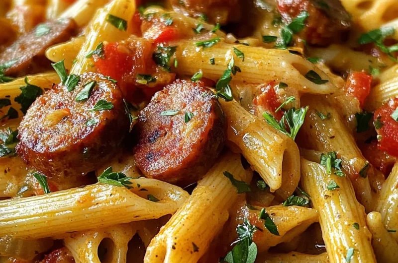 One Skillet Bold Cajun Sausage Penne