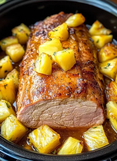 Slow Cooker Pineapple Pork Loin