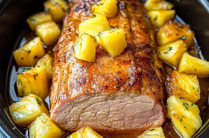 Slow Cooker Pineapple Pork Loin