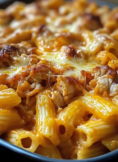 Smoky BBQ Chicken & Cheddar Pasta Bake