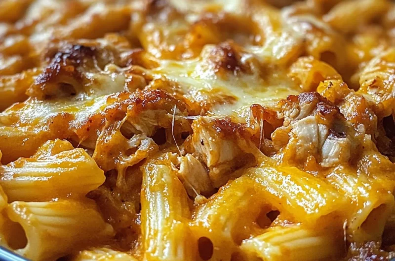 Smoky BBQ Chicken & Cheddar Pasta Bake