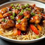 Spicy Honey Sriracha Chicken with Noodles