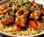 Spicy Honey Sriracha Chicken with Noodles