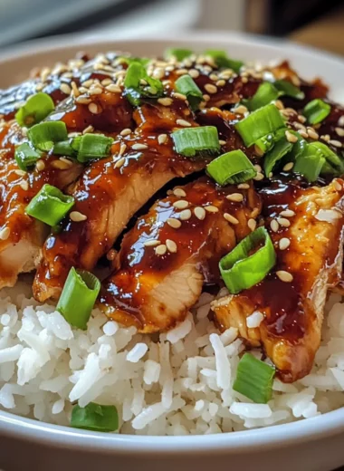 Sticky Sweet BBQ Chicken Rice
