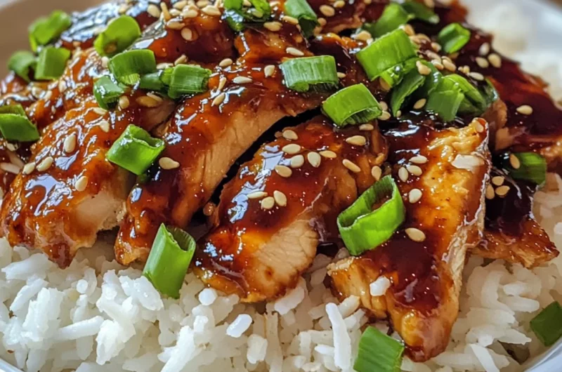 Sticky Sweet BBQ Chicken Rice
