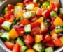 Tomato Cucumber Bell Pepper Salad