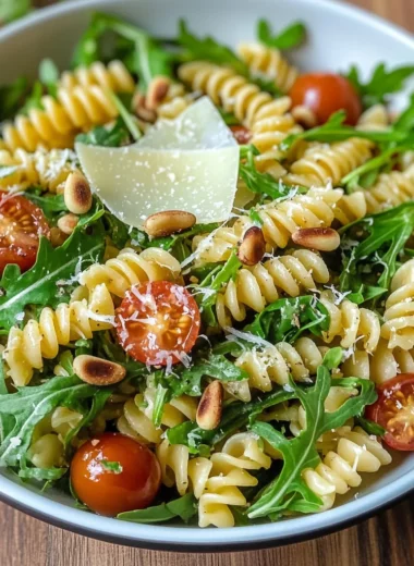 Zesty Lemon Arugula Pasta Salad in 15 Minutes