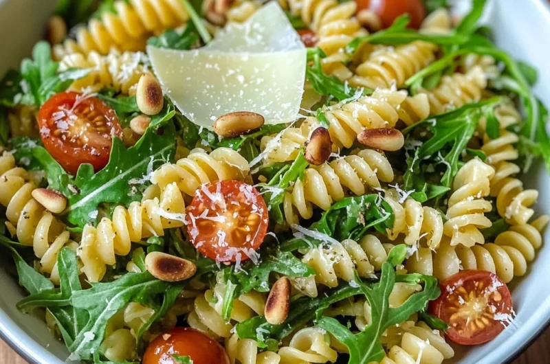 Zesty Lemon Arugula Pasta Salad in 15 Minutes