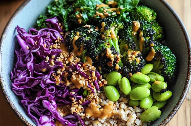 Asian-Style Grain Bowl with Charred Broccoli