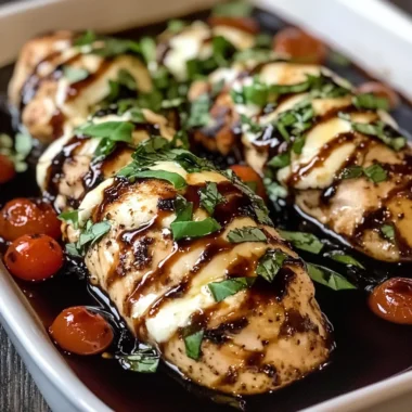 Balsamic Baked Chicken Breast with Mozzarella Cheese: A Cozy Italian-Inspired Classic