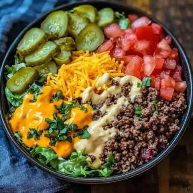 Better Than Takeout Cheeseburger Bowls