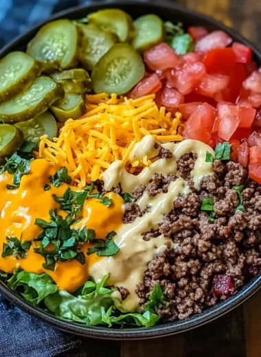 Better Than Takeout Cheeseburger Bowls