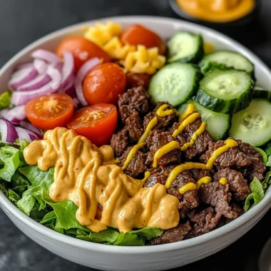 Burger Bowls with Fresh Toppings