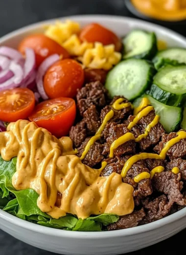Burger Bowls with Fresh Toppings
