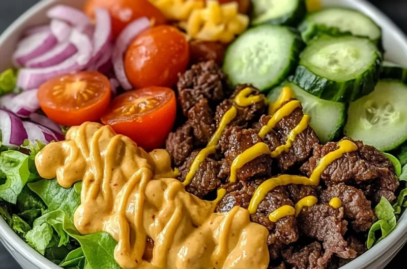 Burger Bowls with Fresh Toppings