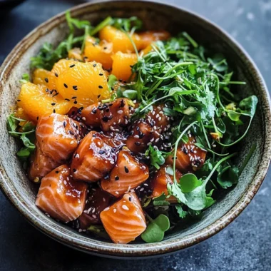 COFFEE AND CITRUS SALMON POKE BOWL
