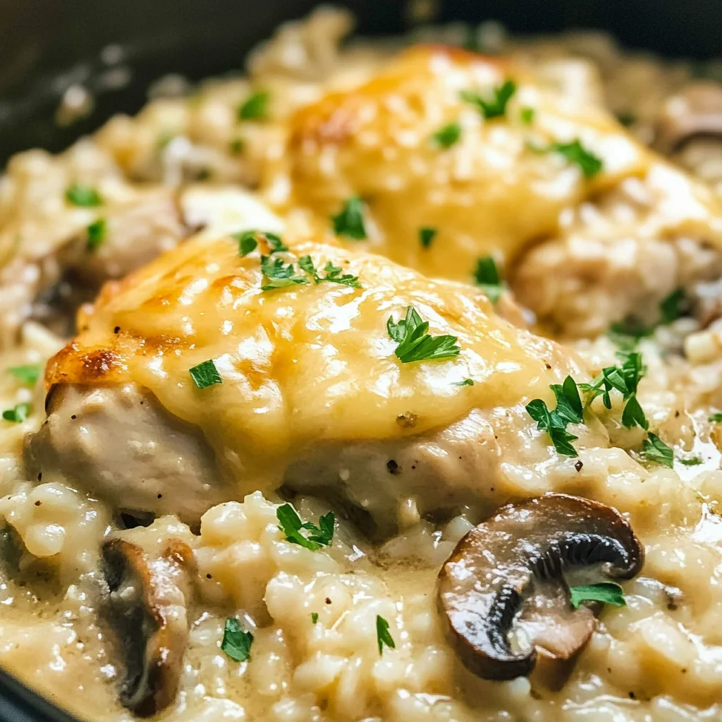 Cheesy Crock Pot Chicken and Rice