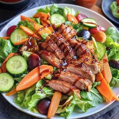 Chinese Duck Pancake Salad with Plum Dressing