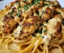 Creamy Cajun Chicken Spaghetti with Garlic Mozzarella Sauce