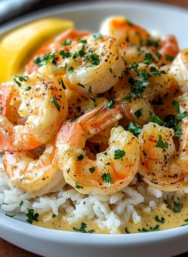 Creamy Garlic Shrimp with Rice: Buttery & Flavorful Delight