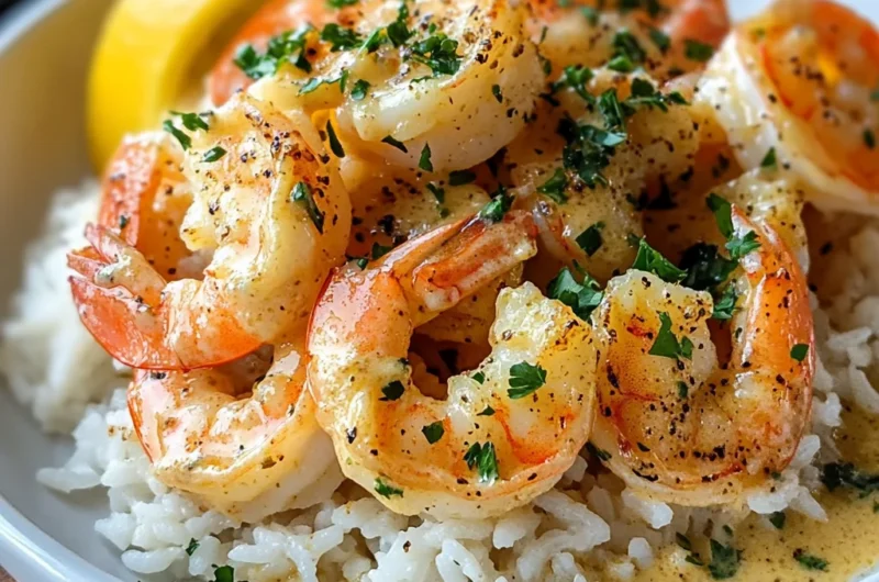 Creamy Garlic Shrimp with Rice: Buttery & Flavorful Delight