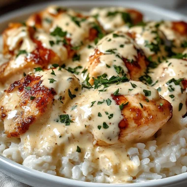 Creamy Smothered Chicken and Rice Recipe