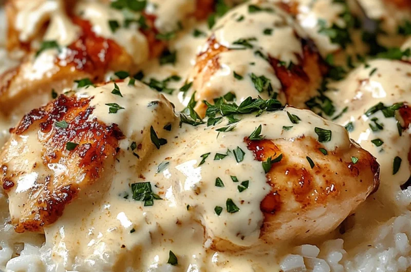 Creamy Smothered Chicken and Rice Recipe