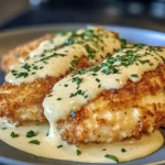 Crispy Parmesan Chicken with Garlic Cream Sauce Bliss