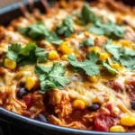Crockpot Chicken Enchilada Casserole
