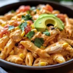 Crockpot Chicken Taco Pasta
