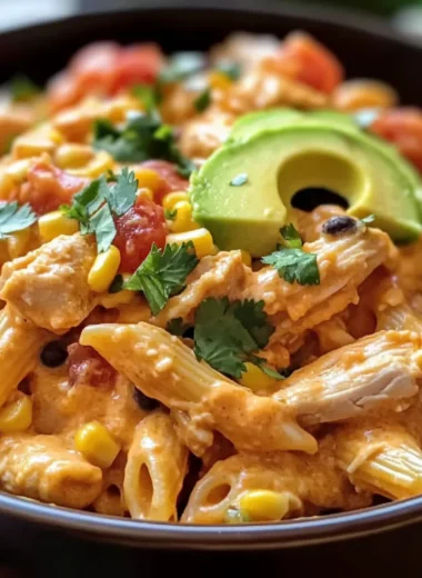 Crockpot Chicken Taco Pasta