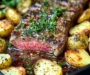 EASY Skillet Garlic Butter Herb Steak and Potatoes Recipe