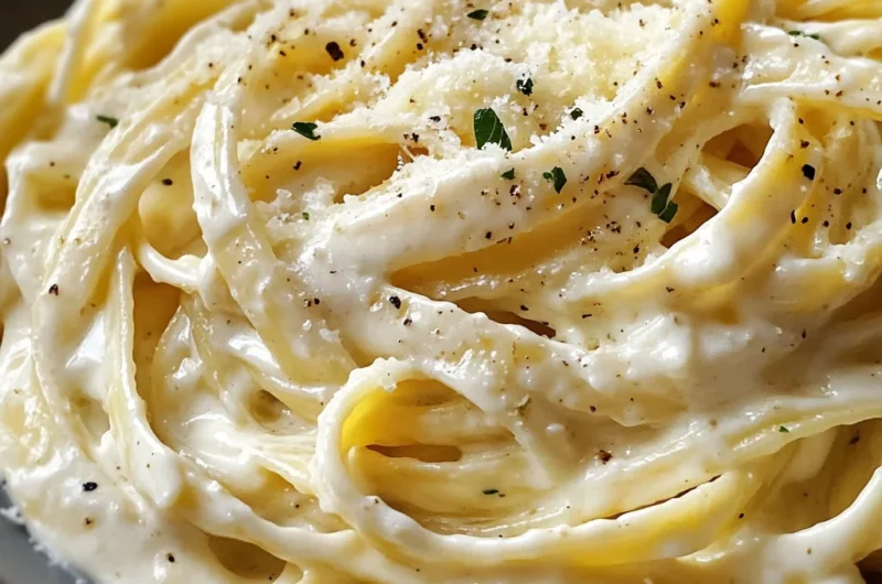 Easy Creamy Fettuccine Alfredo Pasta