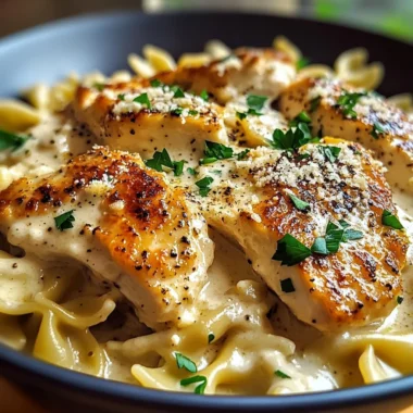 Easy Creamy Garlic Butter Chicken Bowtie Pasta Dinner