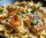 Easy Creamy Garlic Butter Chicken Bowtie Pasta Dinner