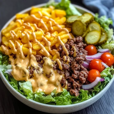 Easy Savory Smash Burger Bowl