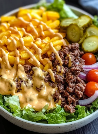 Easy Savory Smash Burger Bowl