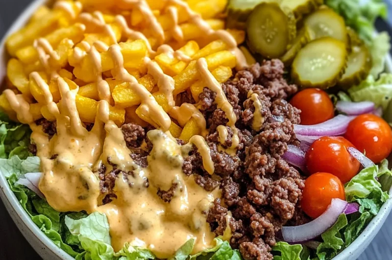 Easy Savory Smash Burger Bowl