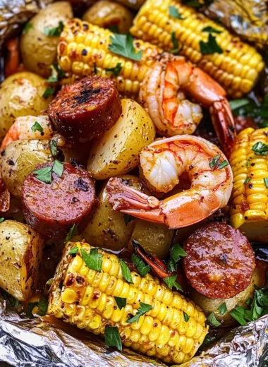 Grilled Shrimp Boil in Foil Packets