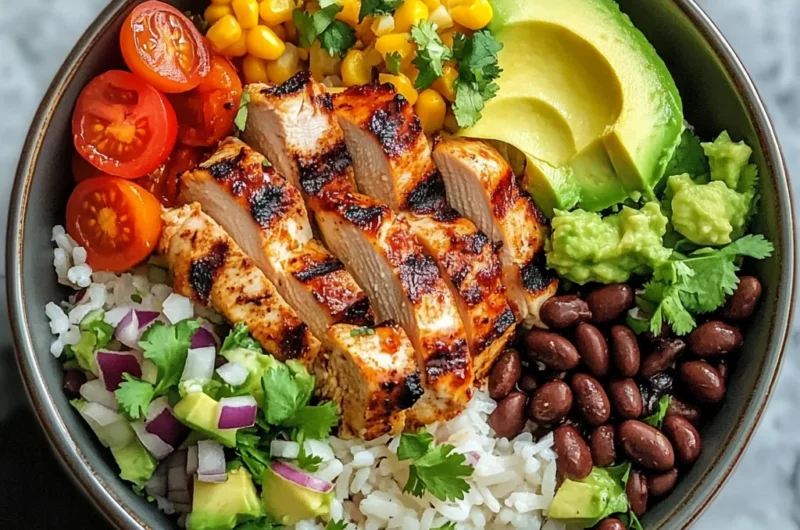 Healthy Chicken Burrito Bowl (High-Protein & So Satisfying)