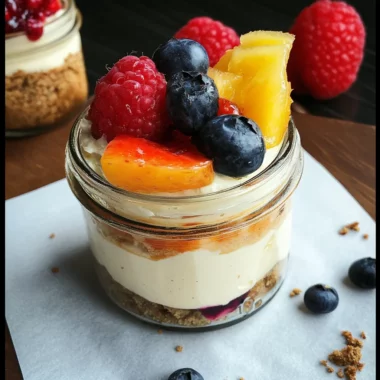 Healthy Protein Cheesecake Jars
