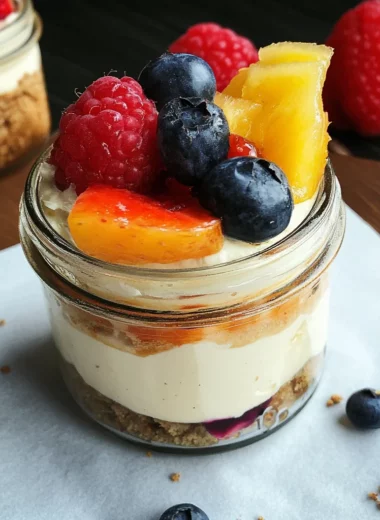 Healthy Protein Cheesecake Jars