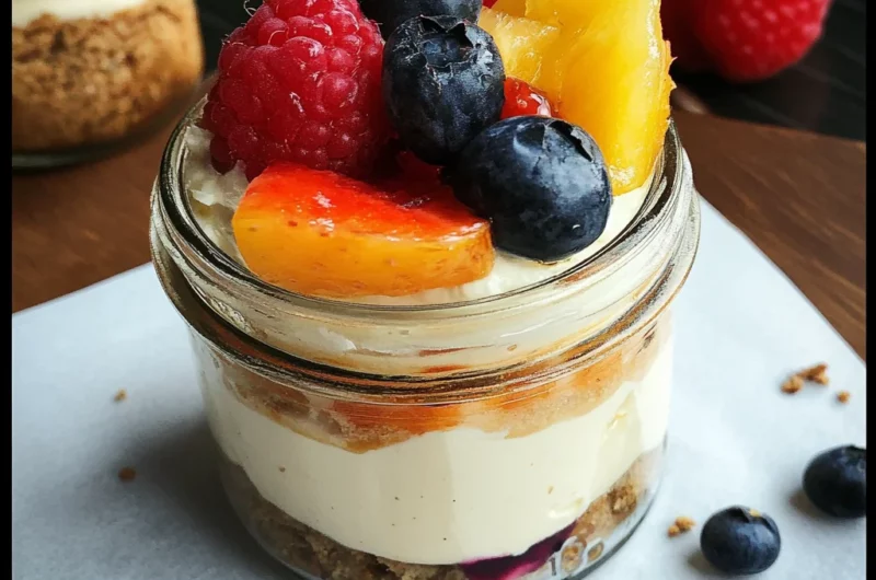 Healthy Protein Cheesecake Jars