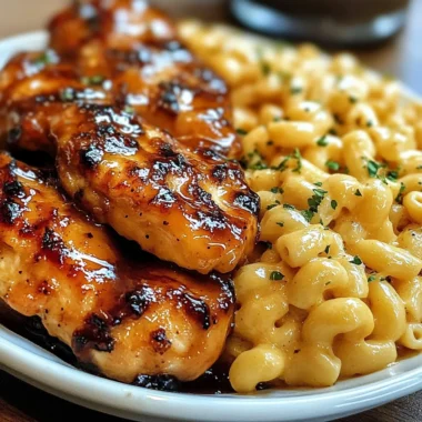 High-Protein Honey Garlic Butter Chicken with Mac & Cheese